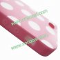 Polka Dots Soft TPU Case Cover Skin for iPhone 5 Pink with White Spots