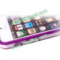 PC + TPU Clear Frame Bumper Case Cover Skin for iPhone 5 Purple