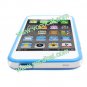 PC + TPU Clear Frame Bumper Case Cover Skin for iPhone 5 Azure