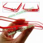 PC + TPU Clear Frame Bumper Case Cover Skin for iPhone 5 Red