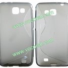 S Line Soft TPU Case Cover Skin for Samsung Galaxy i9050 Clear Gray