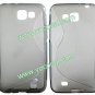 S Line Soft TPU Case Cover Skin for Samsung Galaxy i9050 Clear Gray