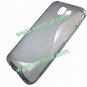 S Line Soft TPU Case Cover Skin for Samsung Galaxy i9050 Clear Gray