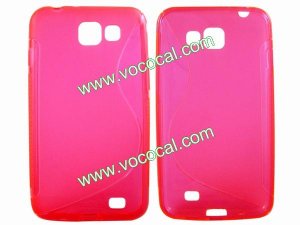 S Line Soft TPU Case Cover Skin for Samsung Galaxy i9050 Rose