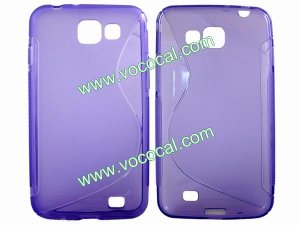 S Line Soft TPU Case Cover Skin for Samsung Galaxy i9050 Purple