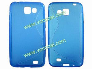 S Line Soft TPU Case Cover Skin for Samsung Galaxy i9050 Blue