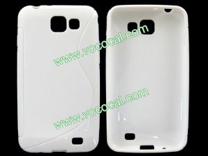 S Line Soft TPU Case Cover Skin for Samsung Galaxy i9050 White