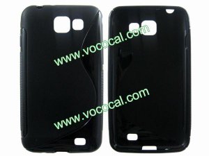 S Line Soft TPU Case Cover Skin for Samsung Galaxy i9050 Black