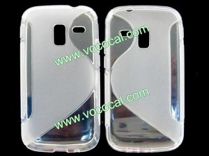 S Line Soft TPU Case Cover Skin for Samsung Galaxy Ace 2 i8160 Clear White