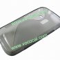 S Line Soft TPU Case Cover Skin for Samsung Galaxy Ace 2 i8160 Clear Gray