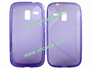 S Line Soft TPU Case Cover Skin for Samsung Galaxy Ace 2 i8160 Purple