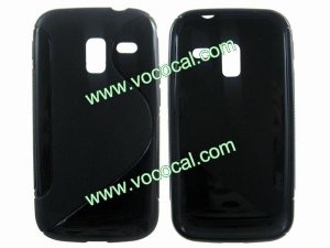 S Line Soft TPU Case Cover Skin for Samsung Galaxy Ace 2 i8160 Black