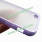 Bumper Frame TPU+PC Frosted Hard Case Cover for iPhone 5 Light Purple