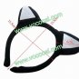 Halloween Black Cat Ear Headband Head Bopper Bow Tie Tail Set Cosplay