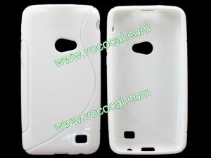 S Line Soft Flexible TPU Case Cover for Samsung Galaxy Beam i8530 White