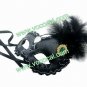 Crack Feather Halloween Carnival Italian Venetian Masquerade Ball Mask Black