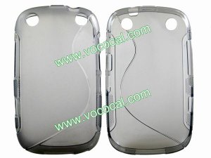 S Line TPU Protective Case Cover Skin for BlackBerry Curve 9220 9320 Clear Gray