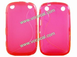 S Line TPU Protective Case Cover Skin for BlackBerry Curve 9220 9320 Rose