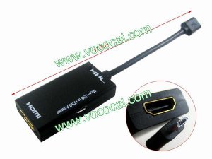 USB MHL to HDMI Cable Adapter for Samsung Galaxy S2 i9100 HTC Flyer EVO 3D