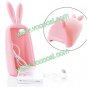 3D Cute Silicone Animal Rabbit Ear Case Stand Cover for iPhone 4 4S Pink