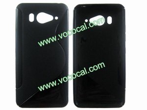 S Line Wave Soft TPU Case Cover Skin for Xiaomi Mi2 Black