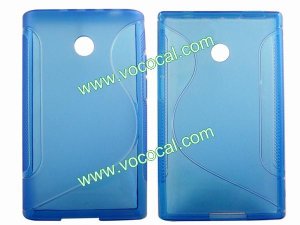 S Line Soft Flexible TPU Case Cover Skin for LG Optimus L3 E400 Blue