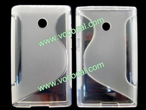 S Line Soft Flexible TPU Case Cover Skin for LG Optimus L3 E400 Clear White