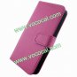PU Leather Protective Wallet Case Cover for iPhone 5 With Card Holder Rose