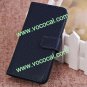 PU Leather Protective Book Case Cover for iPhone 5 With Card Holder Gem Blue