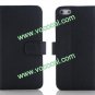 PU Leather Protective Wallet Case Cover for iPhone 5 With Card Holder Black