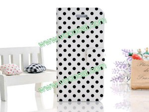 PU Leather Book Stand Case Cover for iPhone 5 With Polka Dot