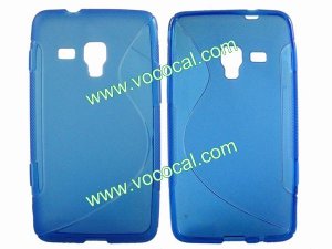 S Line Soft Flexible TPU Case Cover Skin for Samsung Omnia M S7530 Blue