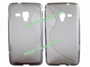 S Line Soft Flexible TPU Case Cover Skin for Samsung Omnia M S7530 Clear Grey