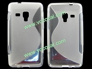 S Line Soft Flexible TPU Case Cover Skin for Samsung Omnia M S7530 Clear White