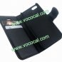 PU Leather Wallet Card Holder Case Cover for iPhone 5 With Stand Black