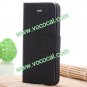Basketball Grain PU Leather Wallet Card Holder Case Cover for iPhone 5 Black