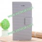 Basketball Grain PU Leather Wallet Card Holder Case Cover for iPhone 5 Gray