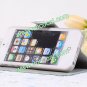 Fresh Basketball Grain Flip Stand PU Leather Case Cover Skin for iPhone 5 Green