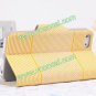 Fresh Basketball Grain Flip Stand PU Leather Case Cover Skin for iPhone 5 Yellow