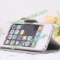 Fresh Basketball Grain Flip Stand PU Leather Case Cover Skin for iPhone 5 Red