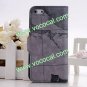 PU Leather Protective Book Stand Case Cover Pouch for iPhone 5 With Map Pattern