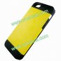TPU + PC Hard Protective Case Cover Skin for iPhone 5 Yellow + Black