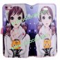 Luxury Beauty Girl PU Leather Wallet Case Cover for iPhone 5 with Card Holder