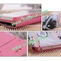 Luxury Beauty Girl PU Leather Wallet Case Cover for iPhone 5 with Card Holder