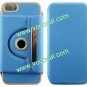 360 Degree Rotating Flip Stand PU Leather Case Cover Skin for iPhone 5 Azure