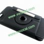 360 Degree Rotating Flip Stand PU Leather Case Cover Skin for iPhone 5 Black