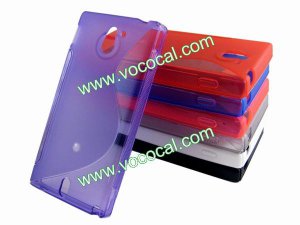 S Line Soft Flexible TPU Case Cover Skin for Sony Xperia Sola MT27i