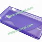 S Line Soft Flexible TPU Case Cover Skin for Sony Xperia Sola MT27i Purple