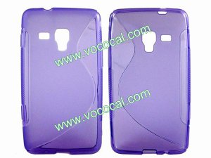 S Line Soft Flexible TPU Case Cover Skin for Samsung Omnia M S7530 Purple