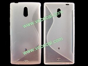 S Line TPU Protective Case Cover Skin for Sony Xperia P LT22i Clear White